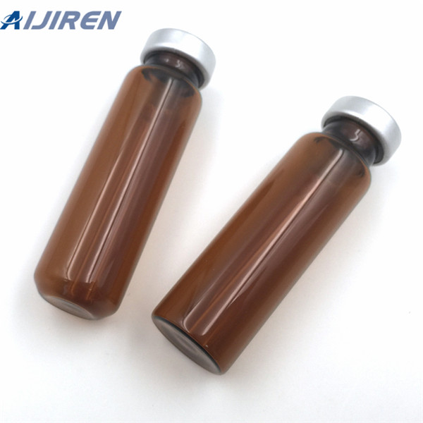 amber 18mm 5.0 borosilicate glass gc vials with flat bottom for GC/MS Sigma